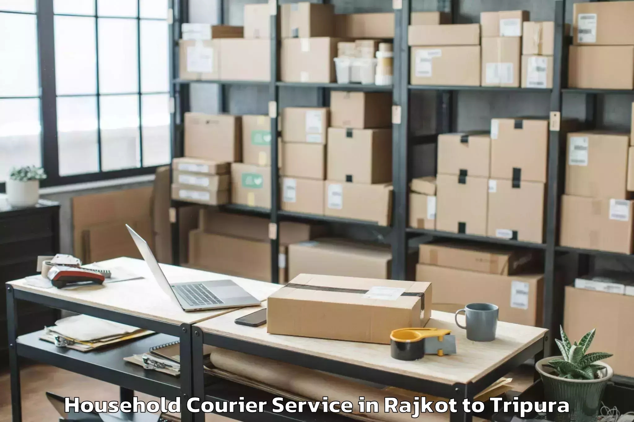 Book Rajkot to Nit Agartala Household Courier Online